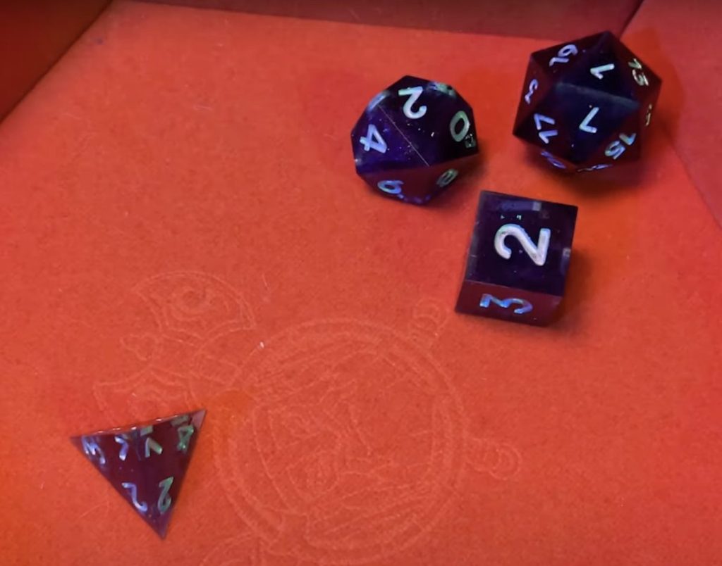 Hand-cast resin dice from 2 Crazy Casters